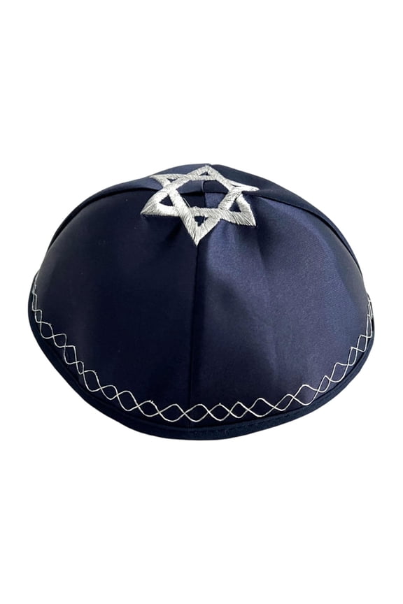 Yamaka Hat Lightweight Comfortable Traditional Breathable Stylish Kippah Hat Navy