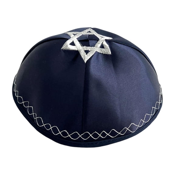 yuksok Yamaka Hat Lightweight Comfortable Traditional Breathable Stylish Kippah Hat Navy