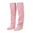 thumbnail image 1 of yuksok over Knee High Fuzzy Socks Bedroom Boot Socks Lady Cozy Super Soft for Women Pink S, 1 of 9