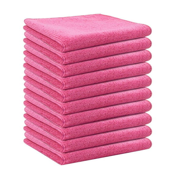 yulier 10 Pcs Microfiber Cleaning Cloths, Cleaning Rags, Reuseable Cleaning Towels, Kitchen Dish Towels Dishcloths Dish Rags, 10inchx10inch