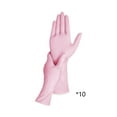 thumbnail image 1 of yulier 10 Pcs Nitrile Disposable Gloves, BBQ Cooking Cleaning Disposable Gloves, Dishwashing Gloves, Waterproof Thickened Soft Gloves for Household Kitchen, Pink, 1 of 6