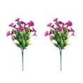 thumbnail image 1 of yulier 2 Pcs Artificial Flowers Faux Flower Bouquet Fake Plants Spring Summer Outdoor Indoor Garden Home Decorations Silk Flowers for Porch Patio Balcony Vase Decor, 1 of 7