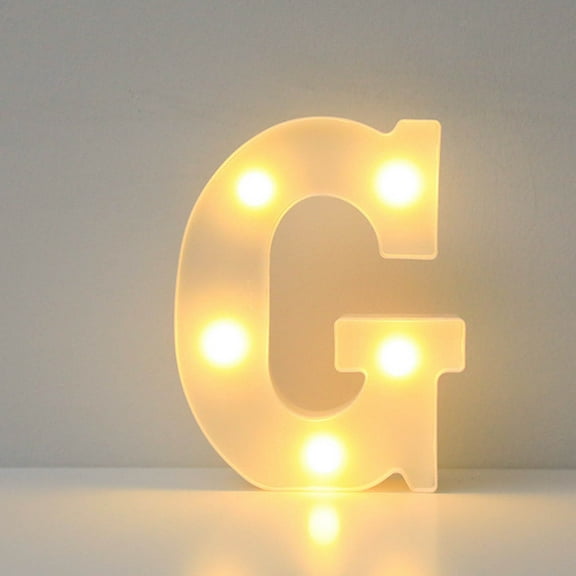 yulier 26 Initial Letter Lights, Light Up Alphabet Letter LED Lights Signs for Home Party Birthday Wedding Decoration, Battery Powered Letter Lights for Table Wall Decor
