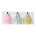 thumbnail image 1 of yulier 3 Pcs Christmas Cupcake Ornaments Christmas Tree Decorations Plastic Cupcake Dessert Ornament Set Glitter Cupcake Hanging Pendants Birthday Christmas Party Gifts, 1 of 6
