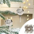 thumbnail image 1 of yulier 4 Pcs Lollipop Christmas Ornaments Plastic Glitter Candy Lollipop Pendants Lollipop Shaped Hanging Ornaments Christmas Tree Decorations Xmas Gifts for Kids, 1 of 1