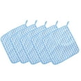 thumbnail image 1 of yulier 5 Pack Kitchen Dish Towels , 12"x12" Dish Rags with Hanging Loop, Microfiber Cleaning Cloths, Ultra Soft Absorbent Quick Drying Wave Dish Cloths, Blue, 1 of 6