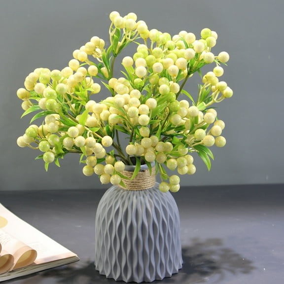 yulier Artificial Berry Stems Branches, Christmas Berry Picks Faux Holly Berries Plants for Vase Floral Arrangement Home Office Kitchen Table Centerpieces, Christmas Decorations