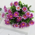 thumbnail image 1 of yulier Artificial Flowers Daisies Plastic Flowers Bouquet Outdoor Indoor, UV Resistant Fake Flowers Plants for Outside Porch Home Garden Cemetery Spring Summer Decoration, Hot Pink, 1 of 7