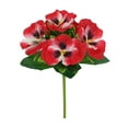 thumbnail image 1 of yulier Artificial Pansy Flowers, Silk Pansy Flowers, Fake Pansy Bouquet Plastic Faux Flowers for Home Office Vase Wedding Table Centerpiece Indoor Outdoor Garden Patio Porch Decor, Watermelon Red, 1 of 5