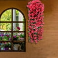 thumbnail image 1 of yulier Artificial Violet Hanging Flowers, 27.6 Inches Artificial Plastic Violet Vines Fake Silk Orchid Flowers Hanging Plant for Wall Wedding Spring Garden Patio Porch Outdoor Decoration, 1 of 5
