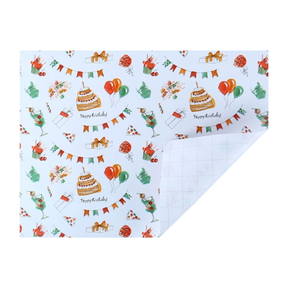 yulier Birthday Wrapping Paper Sheet for Kids Boys Girls Adults, Gift Wrapping Paper Happy Birthday Dinosaur Wrapping Paper for Party Holiday Baby Shower, 19.7 Inch X 27.5 Inch
