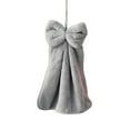 thumbnail image 1 of yulier Bowknot Hanging Hand Towel for Bathroom Kitchen, Bow Shaped Microfiber Velvet Hand Towel, Super Soft Highly Absorbent Quick Dry Hand Drying Towel, Gray, 1 of 6