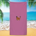 thumbnail image 1 of yulier Butterfly Beach Towel 31"x63" Microfiber Camping Towels Girls Beach Towel Soft Beach Blanket Beach Pool Travel Swimming Bath Shower Towel, 1 of 8