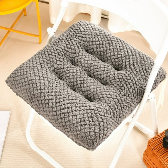 yulier Chair Cushion, Square Seat Cushion, Indoor Chair Pads, Super Soft Comfortable Thick Chair Seat Cushion for Home Kitchen Dining Room Office, 15.75"x15.75", Gray