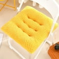 thumbnail image 1 of yulier Chair Cushion, Square Seat Cushion, Indoor Chair Pads, Super Soft Comfortable Thick Chair Seat Cushion for Home Kitchen Dining Room Office, 15.75"x15.75", Yellow, 1 of 3