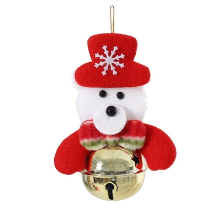 yulier Christmas Bell Ornaments, Cute Santa Claus Snowman Reindeer Bear Doll Christmas Character Hanging Ornaments Bell Pendant Christmas Tree Decorations Xmas Gifts