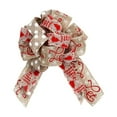 thumbnail image 1 of yulier Christmas Bow Decorations, Christmas Tree Bow, Wreath Bow, Christmas Reindeer Snowflake Ribbon Bow for Xmas Party Home Front Door Decor, 11.81"x7.87", 1 of 6