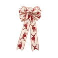 thumbnail image 1 of yulier Christmas Bow Decorations, Christmas Tree Bow, Wreath Bow, Christmas Reindeer Snowflake Ribbon Bow for Xmas Party Home Front Door Decor, 15.75"x9.84", 1 of 6