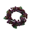 thumbnail image 1 of yulier Christmas Candle Ring Wreath, Artificial Berries Pinecones Xmas Wreath Candle Ring Holder for Christmas Wedding Holiday Party Home Table Centerpiece, 1 of 6