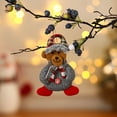 thumbnail image 1 of yulier Christmas Figurine Ornaments, Cute Plush Santa Claus/Snowman/Reindeer/Bear Christmas Tree Wreath Hanging Decorations Holiday Party Xmas Gifts, 1 of 1