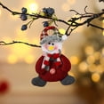 thumbnail image 1 of yulier Christmas Figurine Ornaments, Cute Plush Santa Claus/Snowman/Reindeer/Bear Christmas Tree Wreath Hanging Decorations Holiday Party Xmas Gifts, 1 of 1