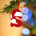 thumbnail image 1 of yulier Christmas Initial Ornaments, Personalized DIY 26 Letters Christmas Tree Decoration Pendant, Red Acrylic Initial Monogram Shape Xmas Tree Hanging Decor Christmas Gifts for Kids, 1 of 5
