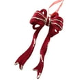thumbnail image 1 of yulier Christmas Ornaments Red Flocked Butterfly/Bow/Wreath/Snowflake Hanging Ornaments Christmas Tree Decoration Holiday Wedding Party Decor, 1 of 6