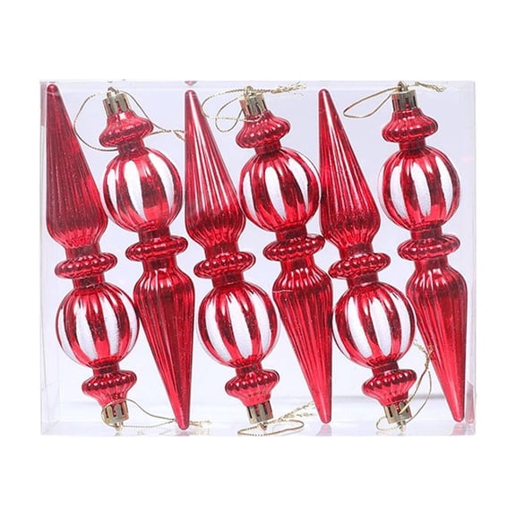 yulier Christmas Ornaments Set Christmas Tree Decorations Shatterproof Plastic Decorative Baubles for Xmas Tree Decor Christmas Balls Pendants Gifts