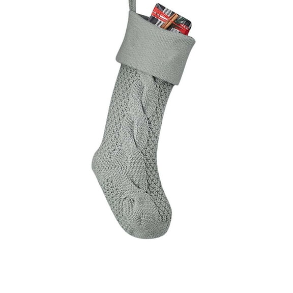 yulier Christmas Stockings Large Knitted Wool Christmas Stocking Personalized Fireplace Hanging Xmas Stockings Candy Bag Socks Christmas Decorations Gifts for Family Holiday