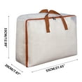 thumbnail image 1 of yulier Clear Zippered Storage Bag Closet Organizer Large Capacity Folding Moving Bag with Strong Handles and Zippers for Clothes Bedding Comforter Blanket Pillow, 1 of 3