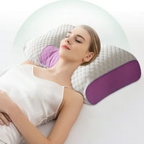 yulier Cervical Pillow Neck Pillow Bed Pillow for Sleeping, Ergonomic Neck Support Pillow for Back and Side Sleepers, Pink