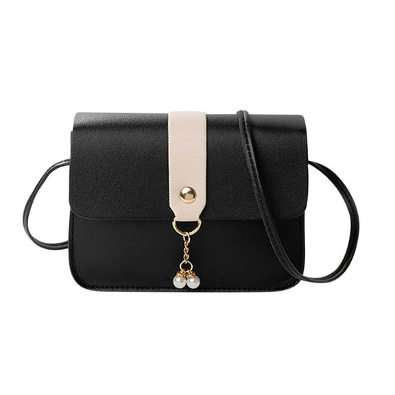 JeashCHAT Small Crossbody Bag for Women Simply Fashion Purse Strap Messenger Shoulder Bag Cell Phone Bag on Black