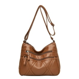 yulier Clearance Crossbody Bags for Women Vintage Soft Leather Purses and Handbags Ladies Large Capacity Multi Pocket Shoulder Bag Gifts for Female Mother Red Walmart