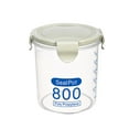 thumbnail image 1 of yulier Overnight Oats Containers with Lids, Food Storage Containers for Oatmeal Cereal Milk, Kitchen Bulk Food Storage Jars with Airtight Snap Lock, BPA Free Plastic, Green 800ml, 1 of 2