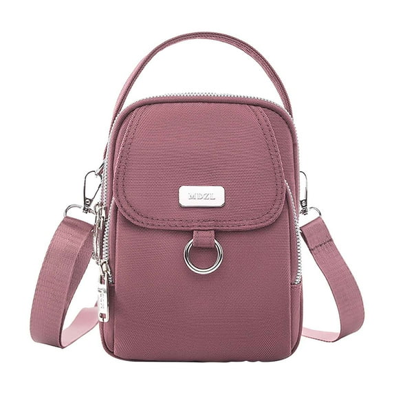 yulier Small Crossbody Bag for Women Waterproof Nylon Cell Phone Purse Travel Pouch Phone Wallet Top Handle Shoulder Bag with Adjustable Strap