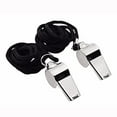 thumbnail image 1 of yulier Whistles 2 Pack Stainless Steel Sports Whistles with Lanyard, School Spplies, Referee Whistles, Loud Crisp Sound Whistles for Outdoor Sports Pet Training, 1 of 9