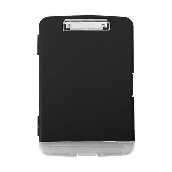 yulier Clipboard with Storage, High Capacity Nursing Clipboard with Pen Holder, A4 File Box File Folder, Heavy Duty Plastic Storage Clipboard with Low Profile Clip, Office School Supplies, Black
