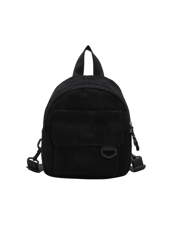 Corduroy Mini Backpack for Women, Small Backpack Purse, Lightweight Shoulder Bag, Cute Stylish Two Shoulder Backpack for Daily, Travel, Shopping