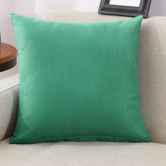 yulier Couch Throw Pillow Cover, Outdoor Pillow Case for Garden Patio Furniture Balcony Chairs, Square Solid Decorative Cushion Case for Sofa Bed Living Room Bedroom, 16x16 Inch, Dark Green