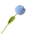 thumbnail image 1 of yulier Crochet Tulips, Finished Handmade Crochet Tulips, Knitted Artificial Flowers, Crochet Flowers Bouquets Spring Easter Fake Flowers Tulips Valentine's Day Mother's Day Gift, 1 Pc, Blue, 1 of 5