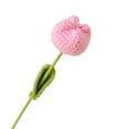 thumbnail image 1 of yulier Crochet Tulips, Finished Handmade Crochet Tulips, Knitted Artificial Flowers, Crochet Flowers Bouquets Spring Easter Fake Flowers Tulips Valentine's Day Mother's Day Gift, 1 Pc, Pink, 1 of 5