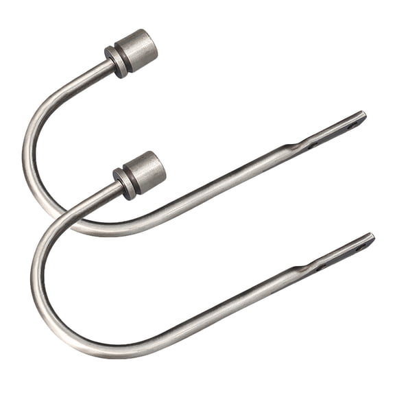 yulier Curtain Holdbacks Heavy Duty Metal Decorative Curtain Tiebacks Wall Mounted Curtain Hooks Holders for Window Drapes, Set of 2, Silver