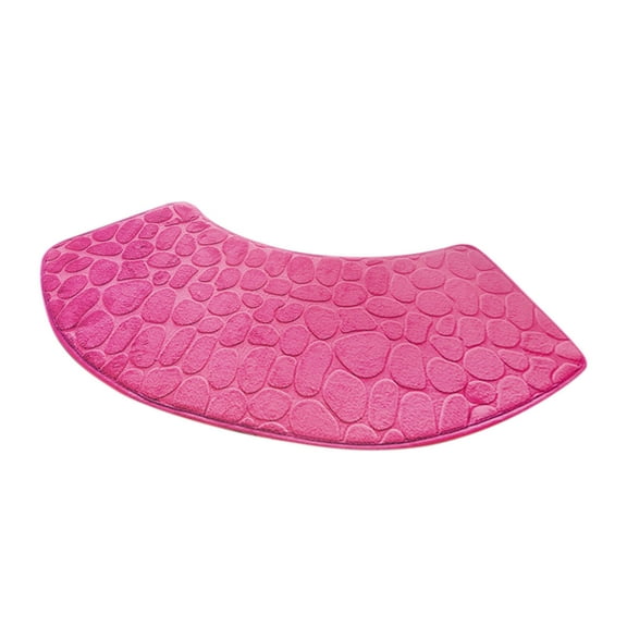yulier Curved Bathroom Rug, Extra Soft Absorbent Bath Rug, Quick Dry Non-Slip Bath Mat for Bathroom Floor, Tub and Shower - 23.6" x 11.8" x 39.3"