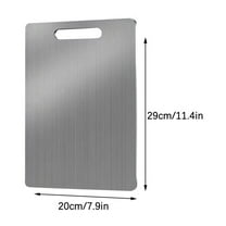 yulier Cutting Board, Stainless Steel Cutting Board for Kitchen, Double Sided Chopping Board for Meat, Fruits, Vegetables - Dishwasher Safe, 11.4"x7.9"