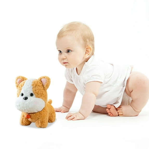 yulier Dog Stuffed Animal 7.87 inches Cute Puppy Plush Toy Gifts for Kids Boys Girls Christmas Gifts , Orange