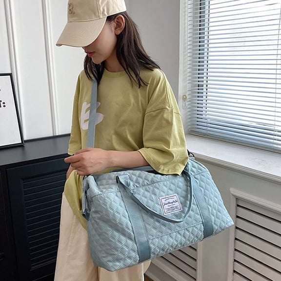 yulier Duffel Bag for Travel, Foldable Carry on Luggage Bag with Trolley Sleeve, Shoulder Weekender Bag for Women, Large Overnight Bag Sport Gym Bag Travel Essentials