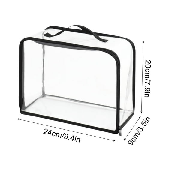 yulier Dust Bags for Handbags, Clear Makeup Bag, Handbag and Purse Storage Organizer for Closet with Handle and Zipper, Transparent Cosmetic Bag Travel Toiletry Bag
