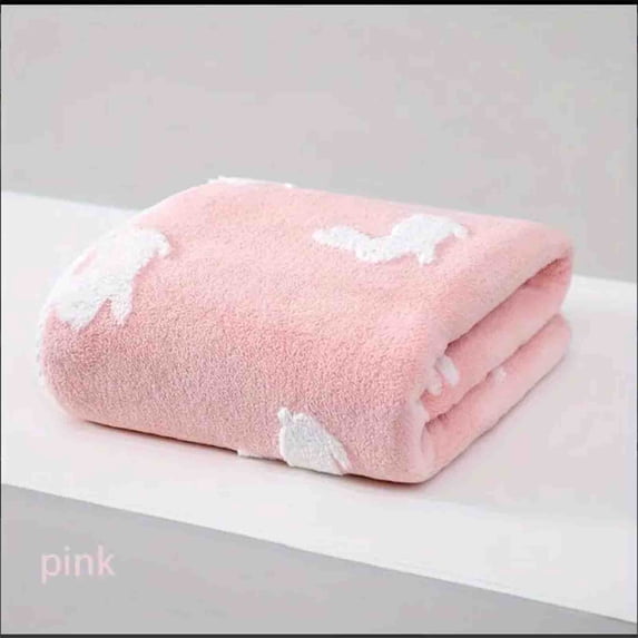yulier Easter Bunny Bath Towel, Cute Rabbit Pattern Shower Towel, Super Soft Highly Absorbent Quick Dry Towels for Bathroom Hotel Beach Pool, Easter Gifts, 27"x55", Pink