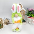 thumbnail image 1 of yulier Easter Bunny Gnomes Plush Decorations Spring Easter Gnome Bunny with Carrot Rabbit Figurines Faceless Gnome Stuffed Doll Home Table Ornaments Easter Gifts, 1 of 6