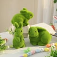 thumbnail image 1 of yulier Easter Flocked Bunny Figurines Set of 3, Green Artificial Moss Rabbit Statues Table Ornaments Easter Decorations Easter Party Gifts, Spring Tabletop Centerpiece, Garden Decor, 1 of 7